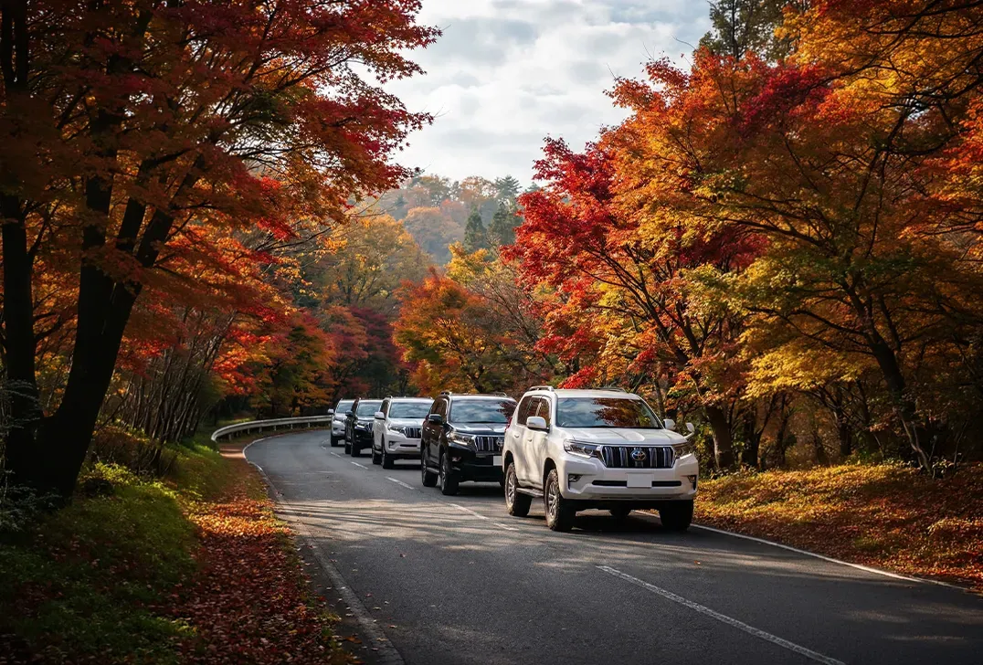 Ao convoy traversing through Japan